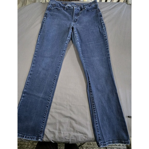Talbots Curvy Straight Leg Jeans Women's Size 12 Blue Denim Stretch - Picture 3 of 12